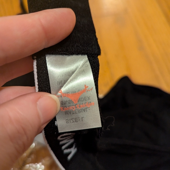 Knotty Knickers black thong bralette size L (36C) - Picture 2 of 3